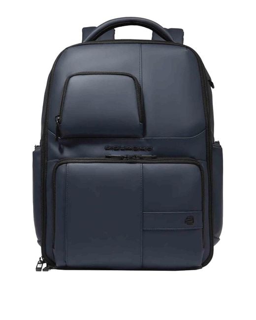 Piquadro Blue Pc Fast Check Backpack