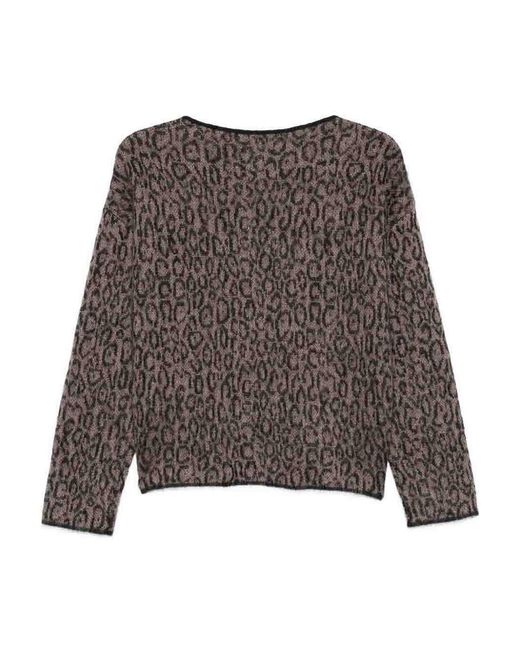 Emporio Armani Brown Wool Blend Crewneck Sweater