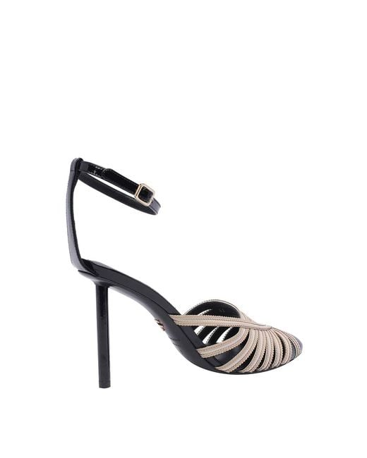 Ferragamo Metallic Strappy Pumps