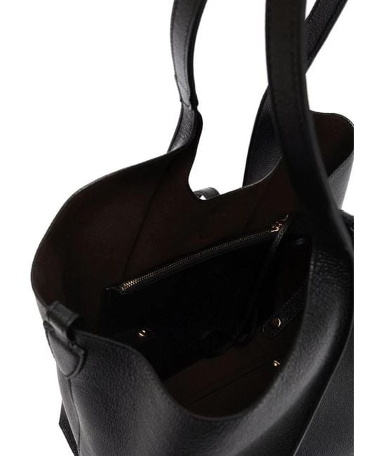 Tod's Black Hammered Leather Tote