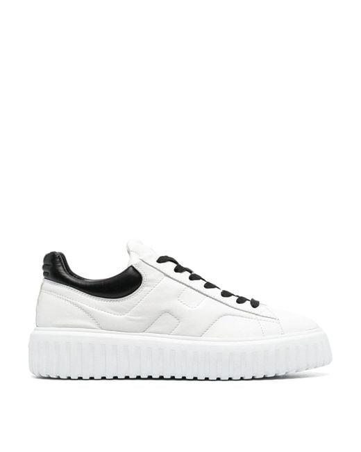 Hogan White H-stripes Low-top Sneakers for men