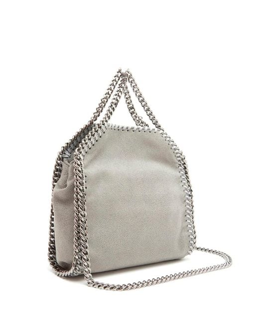 Stella McCartney Gray Fold Over Tiny Falabella Bag