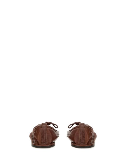 Hereu Brown Leather Flats