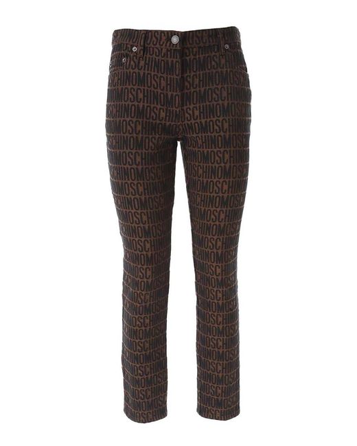 Moschino Gray Logo Pants
