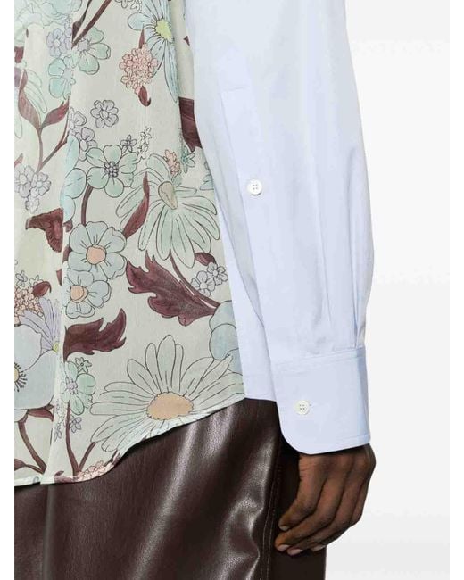 Stella McCartney White Floral Print Shirt