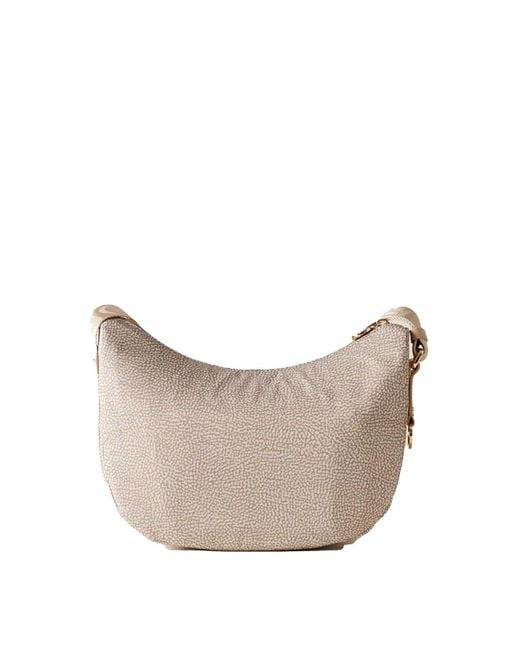 Borbonese Gray Hobo Luna Small Shoulder Bag
