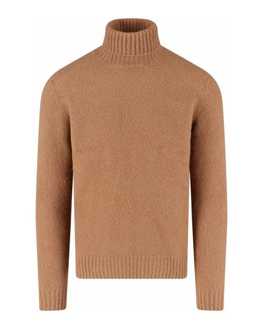 Drumohr Brown High Neck Sweater for men
