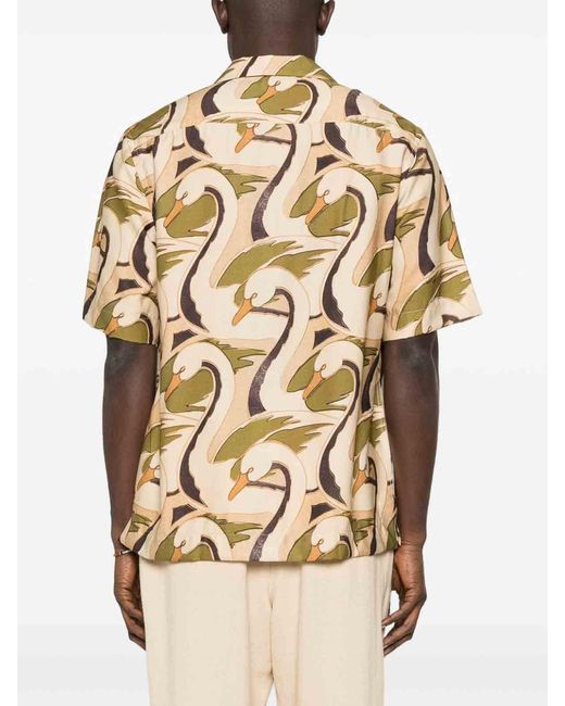 Paul Smith Natural Printed Shirt for men