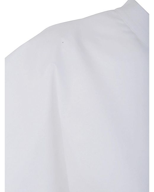 Sofie D'Hoore White Top With Short Reversed Sleeves