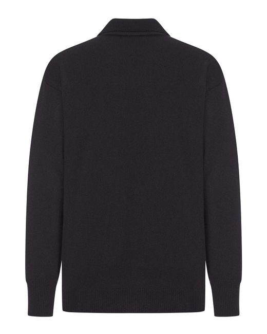 Roberto Collina Blue V-Neck Wool Polo Shirt for men