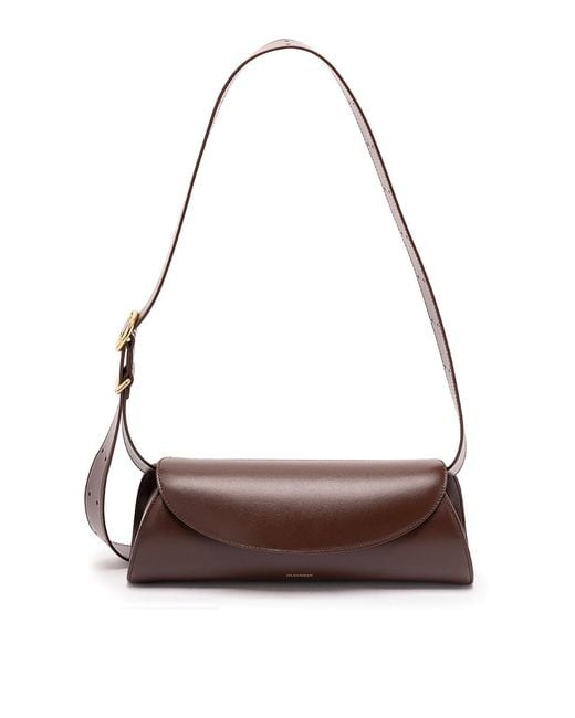 Jil Sander Brown 'Cannolo' Small Bag