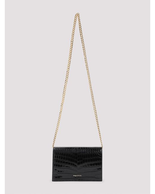 McQueen White Small Skull Clutch