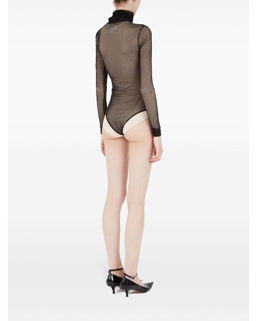 Maison Margiela Gray Sheer Bodysuit