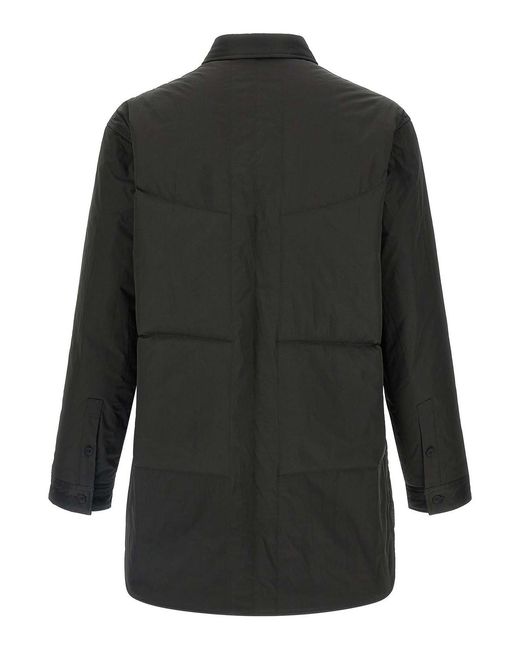 Yohji Yamamoto Black Padded Overshirt for men