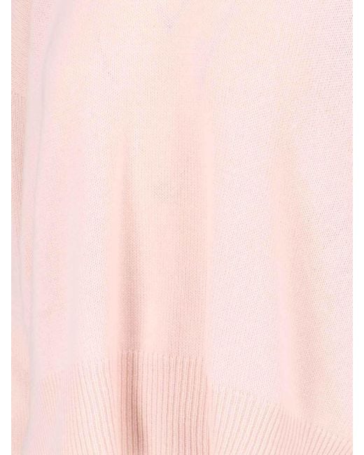 Jil Sander Pink Oversized Knit Pullover Sweater