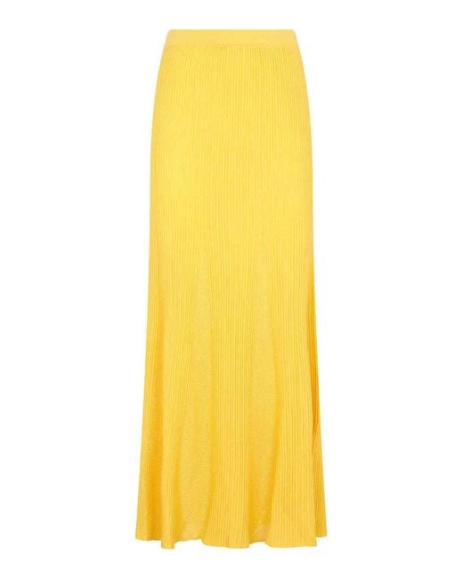 Gabriela Hearst Yellow Wool Eula Skirt