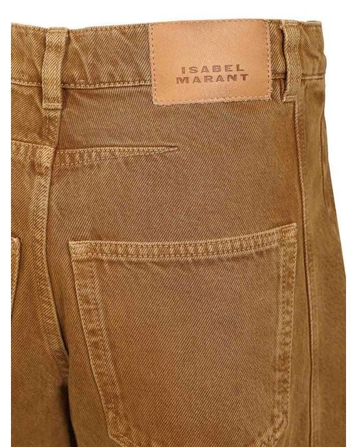 Isabel Marant Natural Lisha Barrel Jeans
