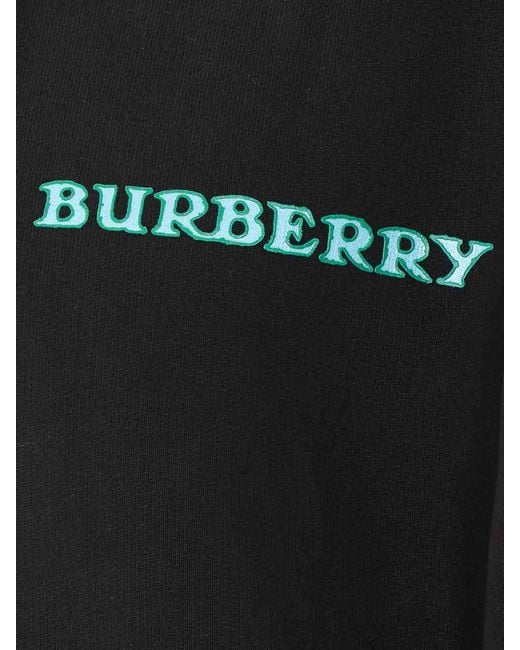 Burberry Black Hoodie With Zip Closure for men