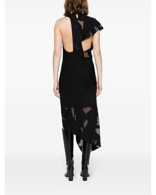 IRO Black Asymmetric Midi Dress