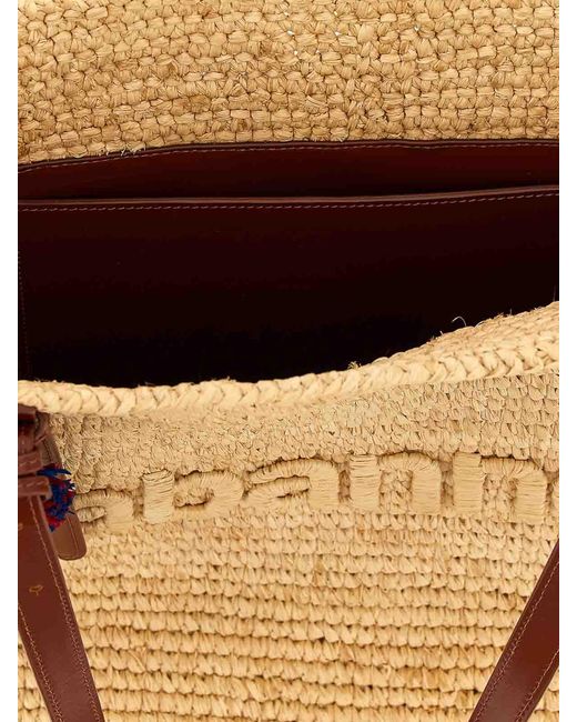 Rabanne Natural Raffia Tote Bag Shopping Bag