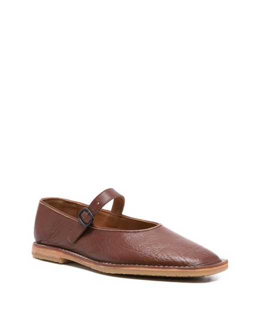 Hereu Brown Brava Leather Ballets