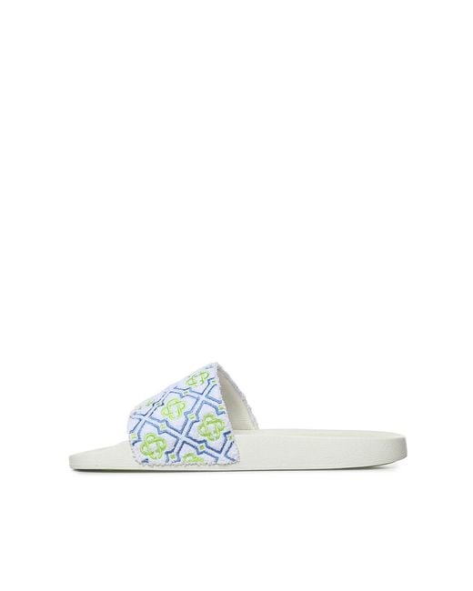 Casablanca Blue Monogram Slides for men