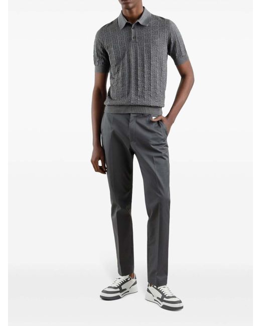 Dolce & Gabbana Gray Dolce&Ampgabbana Silk Polo for men