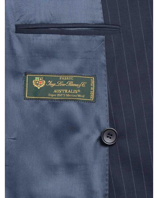 Franzese Collection Blue Pinstriped Ing Australis Suit for men