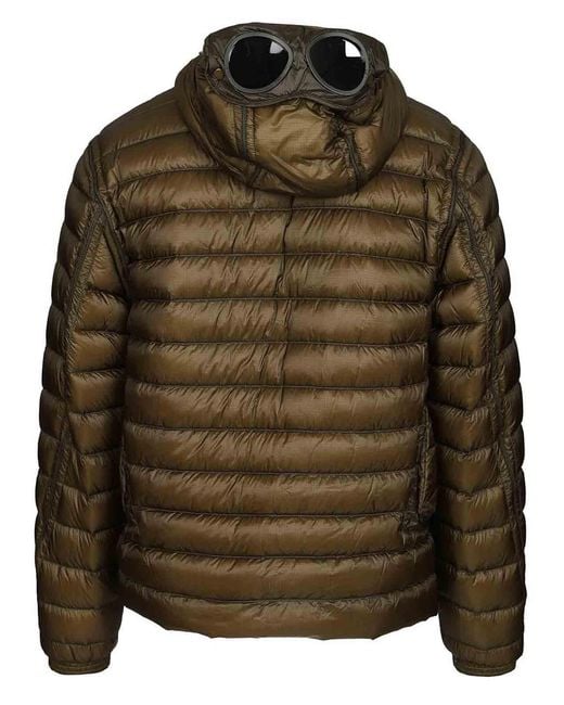 C P Company Green Google Down Jacket for men