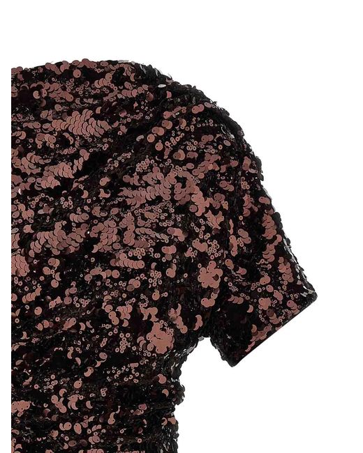 Ganni Black Sequins Mini Dress