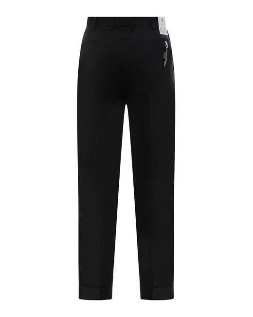 PT Torino Black Edge Virgin Wool Trouser for men