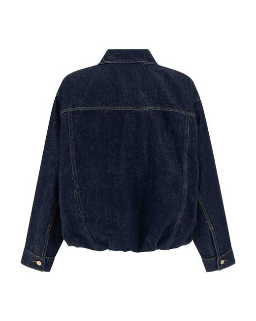 7 For All Mankind Blue 'gathered' Jacket