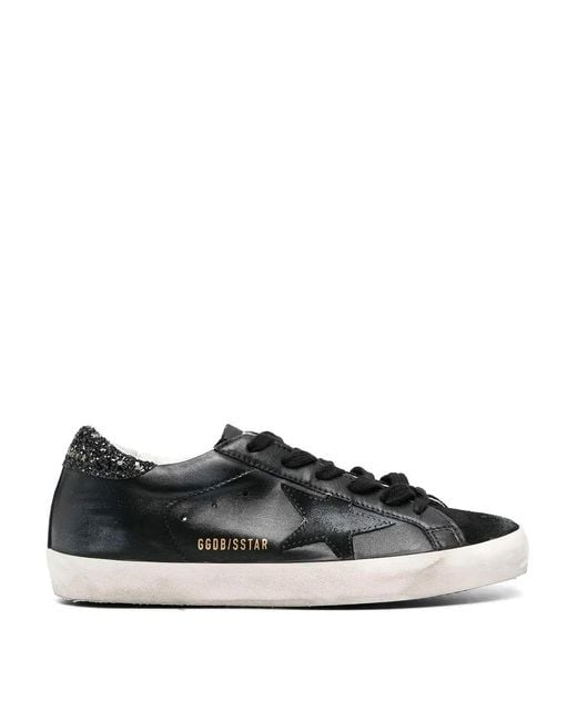 Golden Goose Deluxe Brand Black Superstar Sneakers Glitter