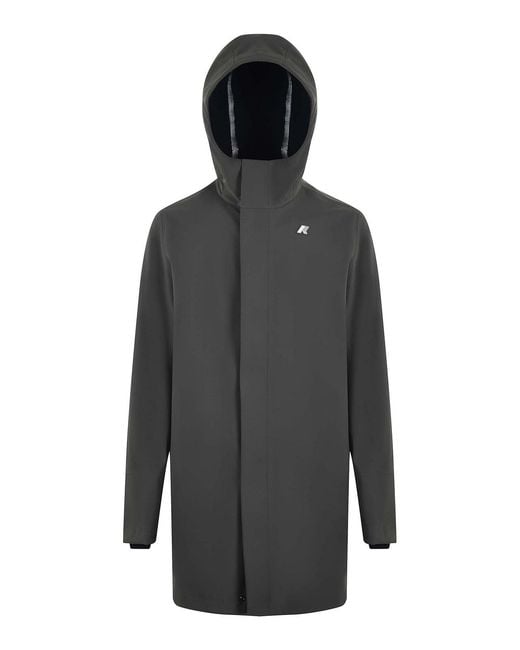 K-Way Gray 3-Layer Nylon Jacket for men