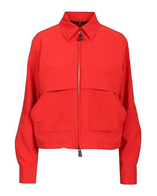 Moncler Canvas Overshirt With Embroidered Logo Polyester Shirt