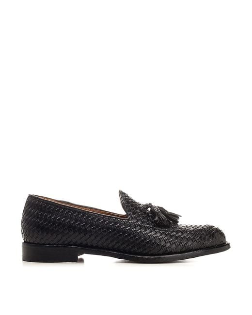 Corvari Black Loafer With Tassels for men