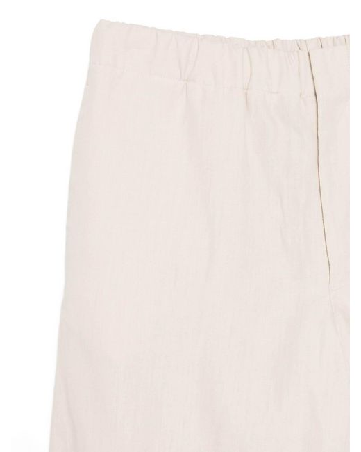 Lardini White Pavice Elastic Trousers for men