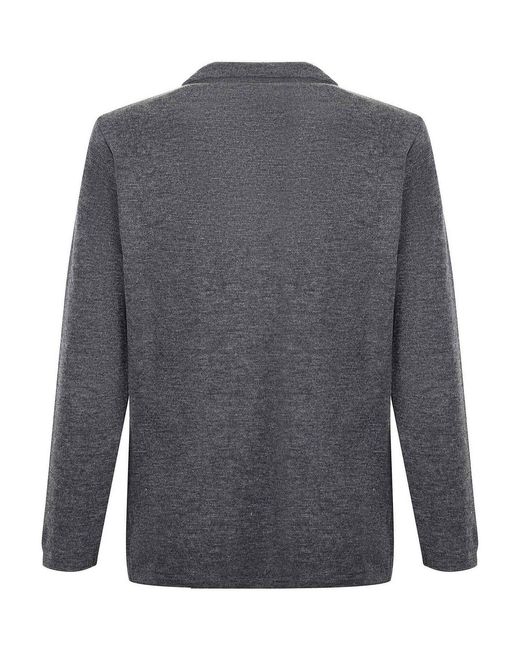 Paoloni Gray Wool Blend Jacket/Cardigan for men