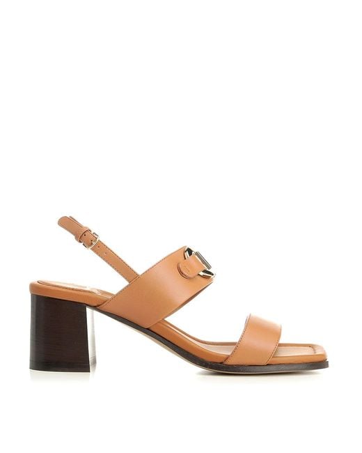 Ferragamo Brown Gancini Ornament Sandal