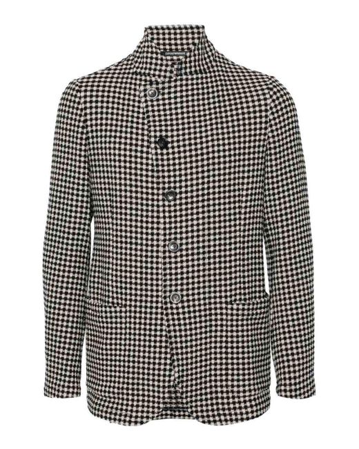 Emporio Armani Gray Wool Blazer Jacket for men