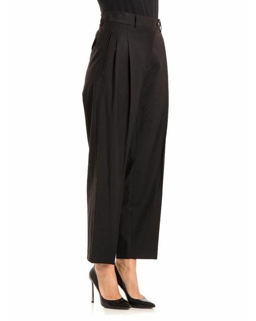 Stella Jean Black Wool Trousers