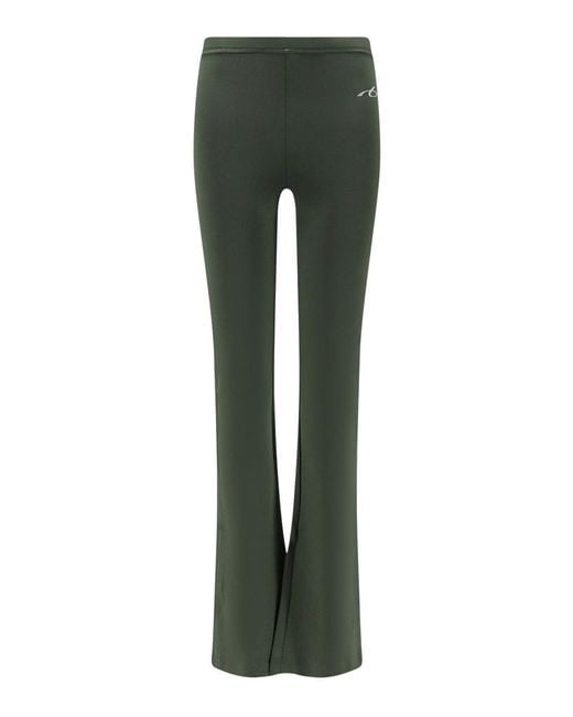 Balenciaga Green Flared Techwear Leggings