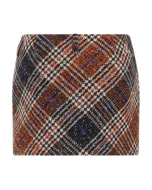 Missoni Brown Tweed Mini Skirt