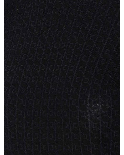 Elisabetta Franchi Black Wool Blend Crewneck Sweater