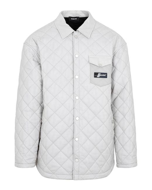 Egonlab White Quilted Shirt for men