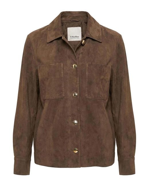 Max Mara Brown Maxmara 'S Leather Jacket