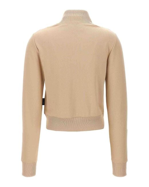 Courreges Natural Interlock Track Sweatshirt