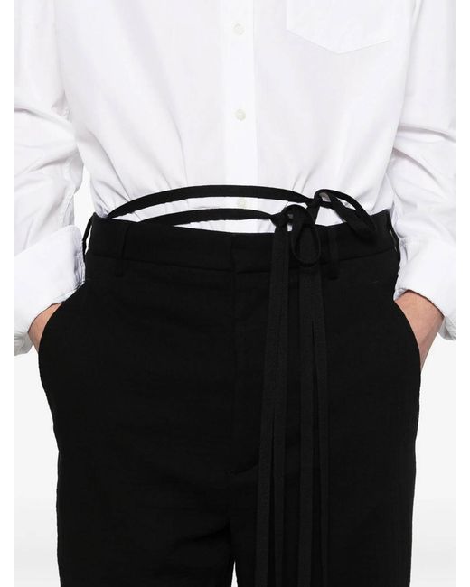 Ann Demeulemeester Black Leon Pants for men