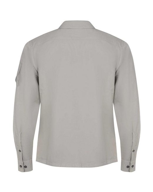 C P Company Gray Shirt Made Of Cotton for men