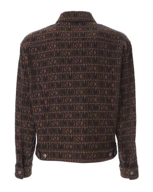 Moschino Brown Logo Jacket for men